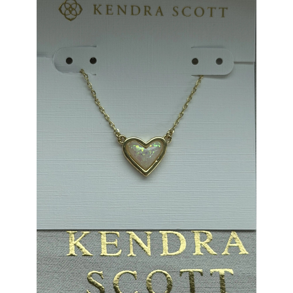Kendra Scot Pearl Heart Pendant Necklace